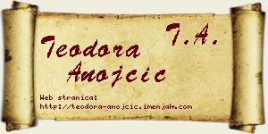 Teodora Anojčić vizit kartica